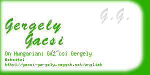 gergely gacsi business card